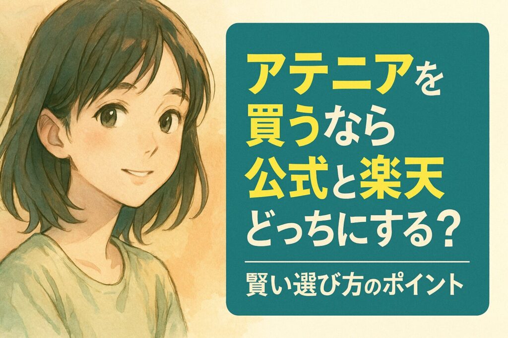 アテニアを買うなら公式と楽天のどっちにする？賢い選び方のポイント